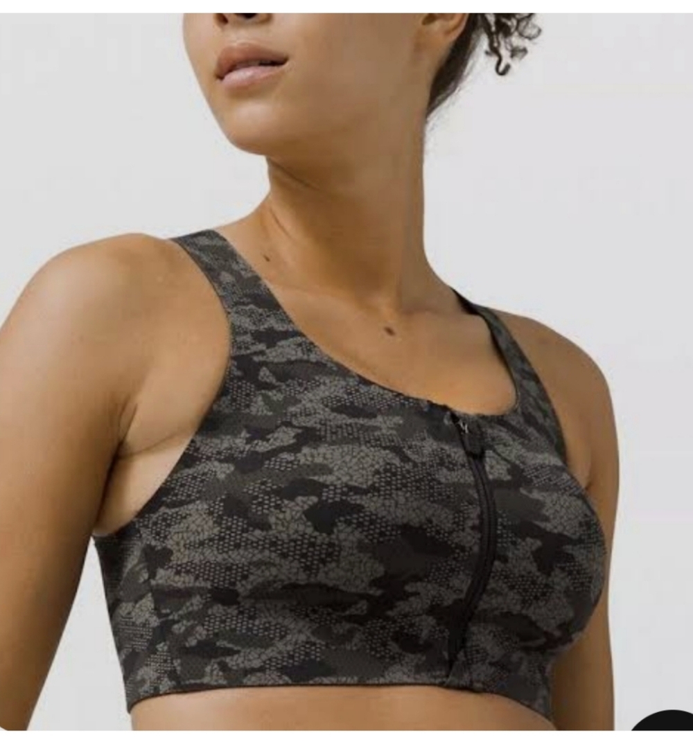 Lululemon Athletica Black Camouflage Sports Bra